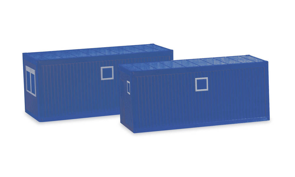 Zubehör Baucontainer, enzianblau (2 Stück)